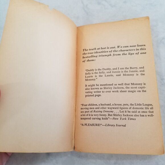 Raising Demons paperback book by Shirley Jackson 1957 vintage - Picture 7 of 8